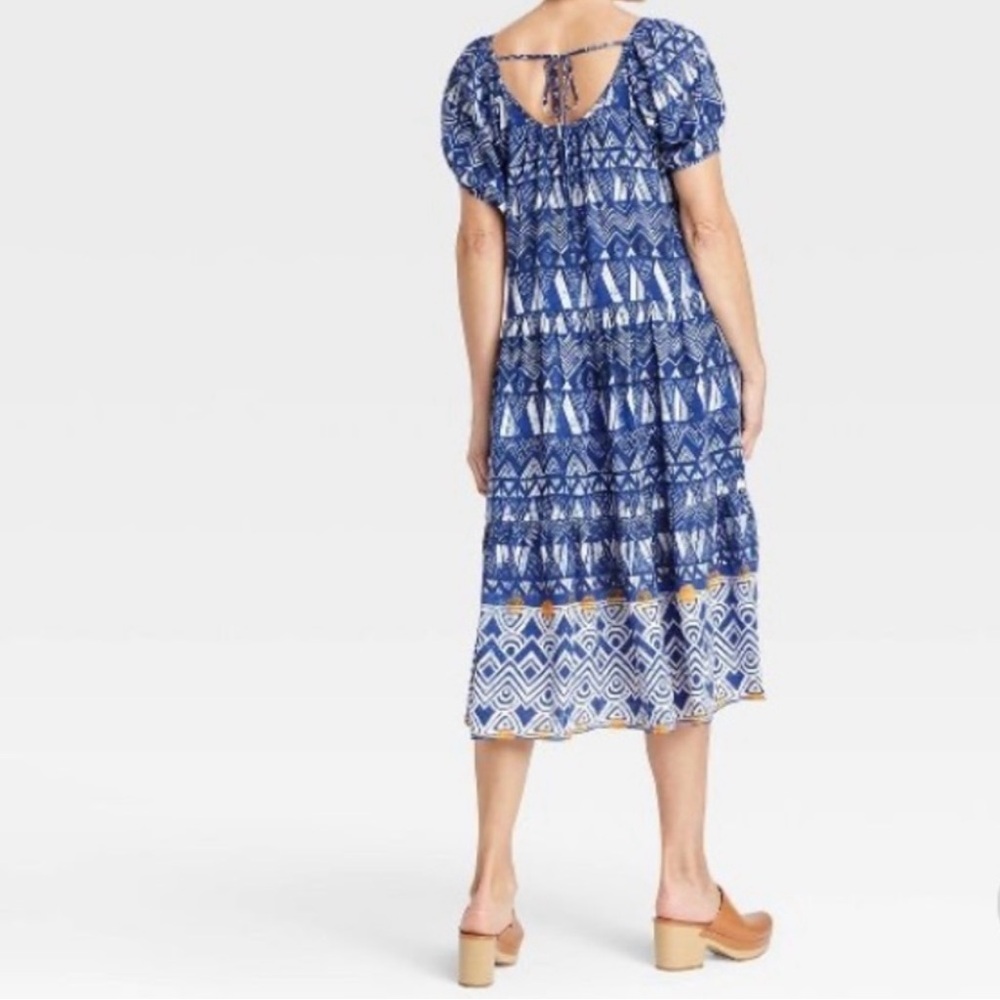SALE BOHO TIERED MIDI DRESS - Picture 4 of 10